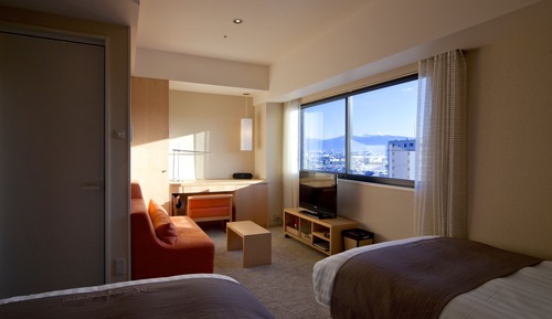 Comfort-Zweibettzimmer, Nichtraucher, Stadtblick (Corner Room )