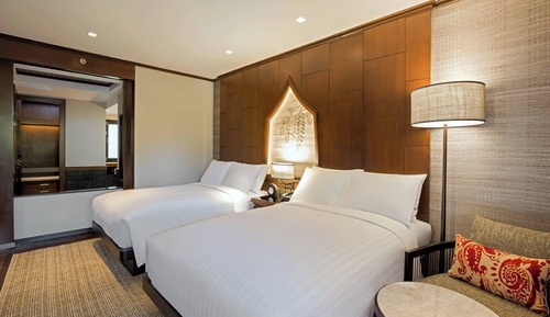 Zimmer, 2 Doppelbetten, Nichtraucher, Poolblick (Pool Access)