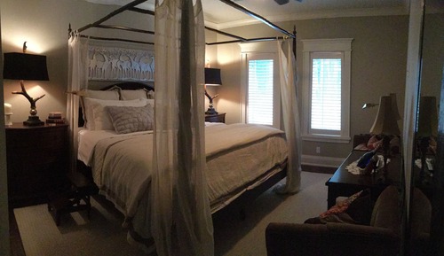 Romantisches Zimmer, 1 King-Bett, eigenes Bad, Gartenblick (Deer Trail)