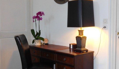 Comfort-Vierbettzimmer, 1 Schlafzimmer, eigenes Bad, zum Garten hin (Jules Verne)