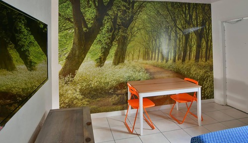 Hip Cozy Studio with One Queen Bed