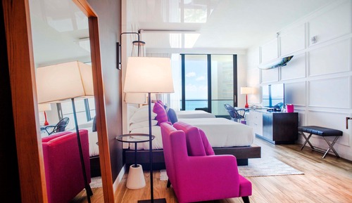 Premium-Zimmer, 2 Queen-Betten, Meerblick