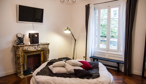 Luxury-Doppelzimmer, eigenes Bad, Gartenblick (Frères Lumière)