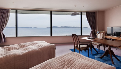 Deluxe-Zweibettzimmer, Nichtraucher, Meerblick (Kaiseki Seafood Dinner & Breakfast)