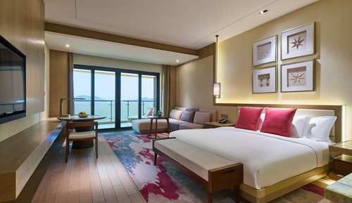 Premium-Zimmer, 1 King-Bett, Meerblick (High Floor)