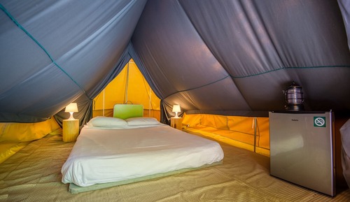 Zelt, 1 Queen-Bett, Gemeinschaftsbad