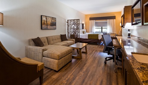 Suite, 1 King-Bett, Nichtraucher, Kochnische (Larger Room)