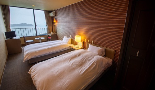 Traditional-Zweibettzimmer, Nichtraucher, Meerblick (No bathtub)