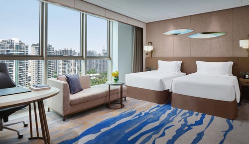 Classic-Zimmer, 2 Doppelbetten, Meerblick (High Floor)