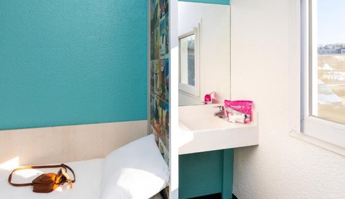 Doppelzimmer, 2 Einzelbetten (salle de bain commune)