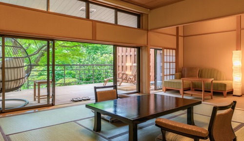 Traditional-Zimmer, Gartenblick (JapaneseStyle, Inside bath, Foot bath)