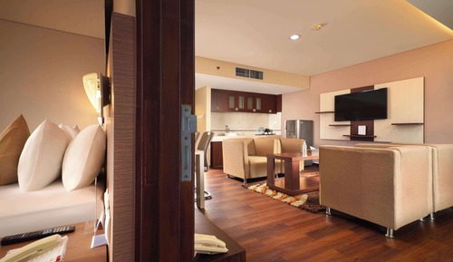 Executive-Suite, 1 King-Bett, Badewanne, Stadtblick