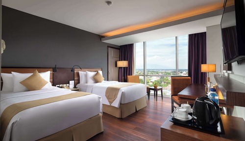 Superior-Zimmer, 2 Einzelbetten, Raucher, Stadtblick