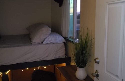 Cabazon Kabine | Our Off-Grid Tiny Cabin awaits you and your desert adventure. Sleeps up to 3.