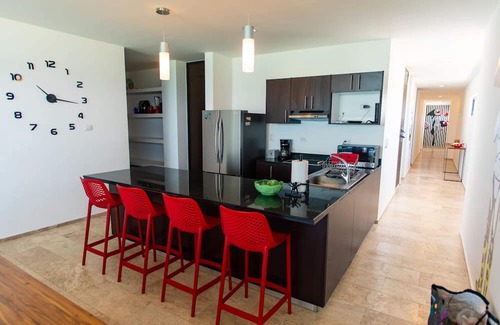 Chicxulub Puerto Wohnung | Ocean views from all rooms of this Beachfront unit
