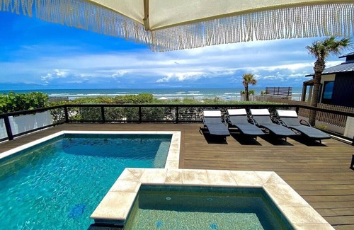 New Smyrna Beach Haus | Fabulous Oceanfront Beach Home with Pool & SPA, Firepit, Direct Beach Access