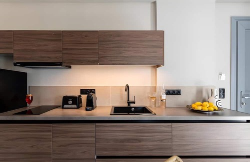 Mikri Vigla Wohnung | Apartment 'Afros Beachfront 2' with Sea View, Wi-Fi and Air Conditioning