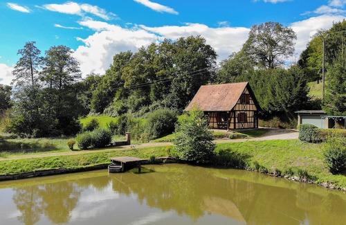 Lembach Haus | The Domaine du Pêcheur enamel. In the heart of the Northern Vosges, with private pond.
