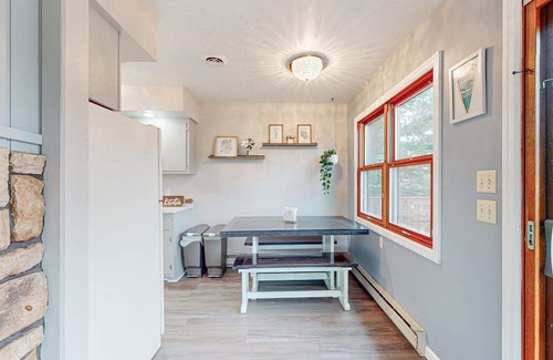 Hazelhurst Haus | Lakefront home with large patio, fire pit, air hockey & a provided peddle boat