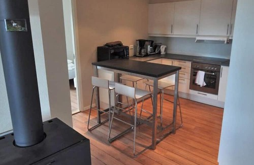 Flekkefjord Wohnung | Holiday apartment "Arne", Hidra Island near Flekkefjord, Kirkehamn/Kirkehavn, Norway-Vestagder, Southern Norway, well equipped, 6 persons, 3 bedrooms, 1 bathroom, internet, 80 m² panoramic terrace with magnificent view over the archipelago and t.