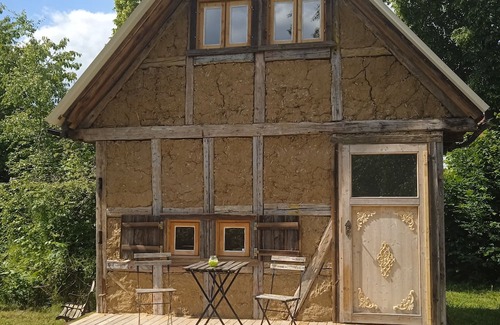 Kletzin Kabine | Tiny-house aus Holz und Lehm mit Eigenem Gartenbereich