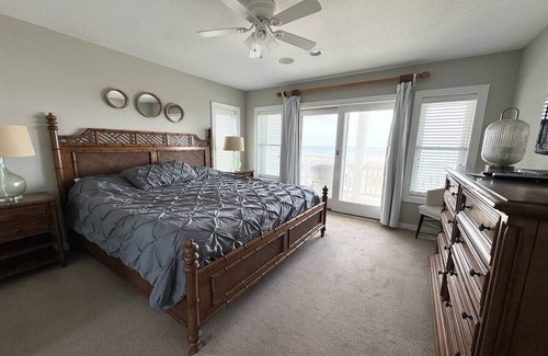 Corolla Haus | Ocean Front + Sound Views in Pine Island! Saltwater Pool & Direct Beach Access