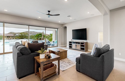 Montecito in Estrella Haus | Luxury oasis home with private pool, pool spa, putting green, & amazing views