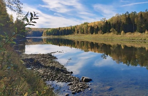 Central Alberta Kabine | Cozy Log Guesthouse with River Views