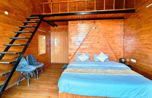 Theog Hütte | Snowind Cottages - Double Room with Mountain View