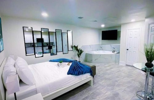 Houston Wohnung | Luxury Studio-Apt w/ Jacuzzi 8 mi from IAH