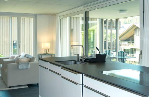Spiez Wohnung | Nice apartment for 4 guests with WIFI, TV, balcony and parking