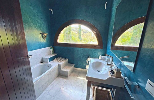 Restabal Villa | Sunset mountain-view villa with garden & pool