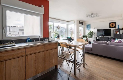Gare Wohnung | Tranquil 3BD Flat w/ Chic Patio—BNF/Olympiades