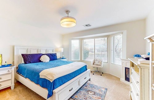 Laveen Village Haus | Water view desert stay with putt putt, enclosed yard, fireplace, streaming, & AC