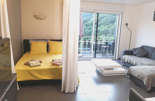 Sechilienne Wohnung | Studio Apartment "Spacieux Vue Montagne" with Mountain View, Balcony & Wi-Fi