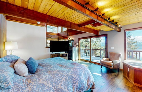 Crystal Bay Haus | Treetop hideaway in Incline/Crystal Bay with game room & lake-view loft & decks