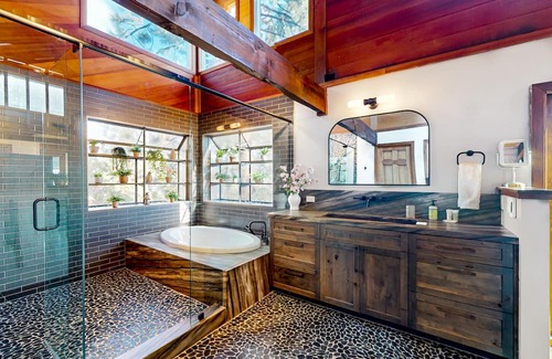 Crystal Bay Haus | Treetop hideaway in Incline/Crystal Bay with game room & lake-view loft & decks