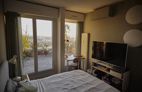 Combat Wohnung | Rooftop, panoramic view of Paris.