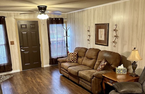 Denton Haus | Quiet neighborhood, free parking, security cameras, keypad entry.