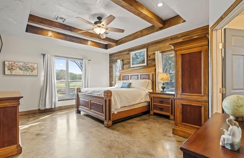 Harper Haus | Modern ranch retreat with rustic charm, Ping-Pong, BBQ, W/D, & firepit
