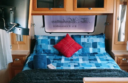 Bonney Haus | Waves & Whimsy: Pet Friendly Lakefront Caravan Stay at Coorong Island