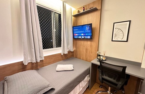 Mooca Wohnung | Quarto Moderno em Ótima Localização