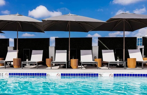 Norma Triangle Haus | Spacious Unit Close to Sunset Deli ! Pet-Friendly, Rooftop Poolside Bar