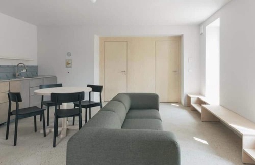 Werben Wohnung | GARDEN FLOOR LEFT: Open-plan living room, terrace and view of the countryside