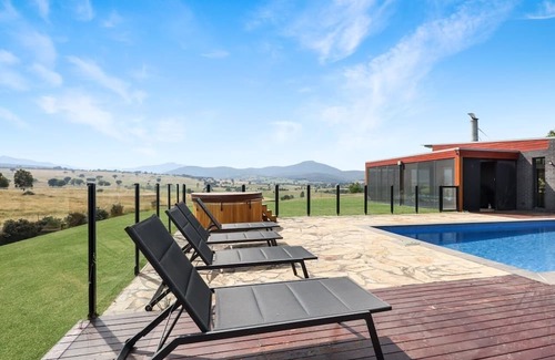 Merrijig Haus | Luxury country escape! Spectacular views, Spa, Pool, Fire pit, Spacious home