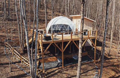 Todd Kabine | Tiny Treepod - Hot Tub, Views, Romantic Oasis