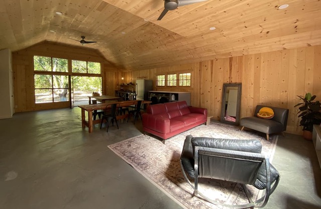 Spacious and modern Ojai barn in the middle of an orange grove