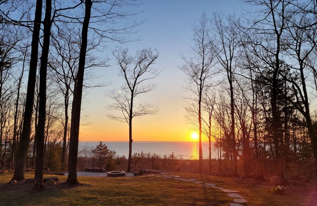 Water view on a bluff- Bay side with hot tub