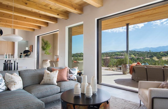 The perfect modern santa fe Home. Incredible Views! Indoor/outdoor living!