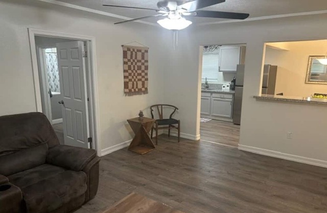 Kick back and relax in this cozy, stylish space.